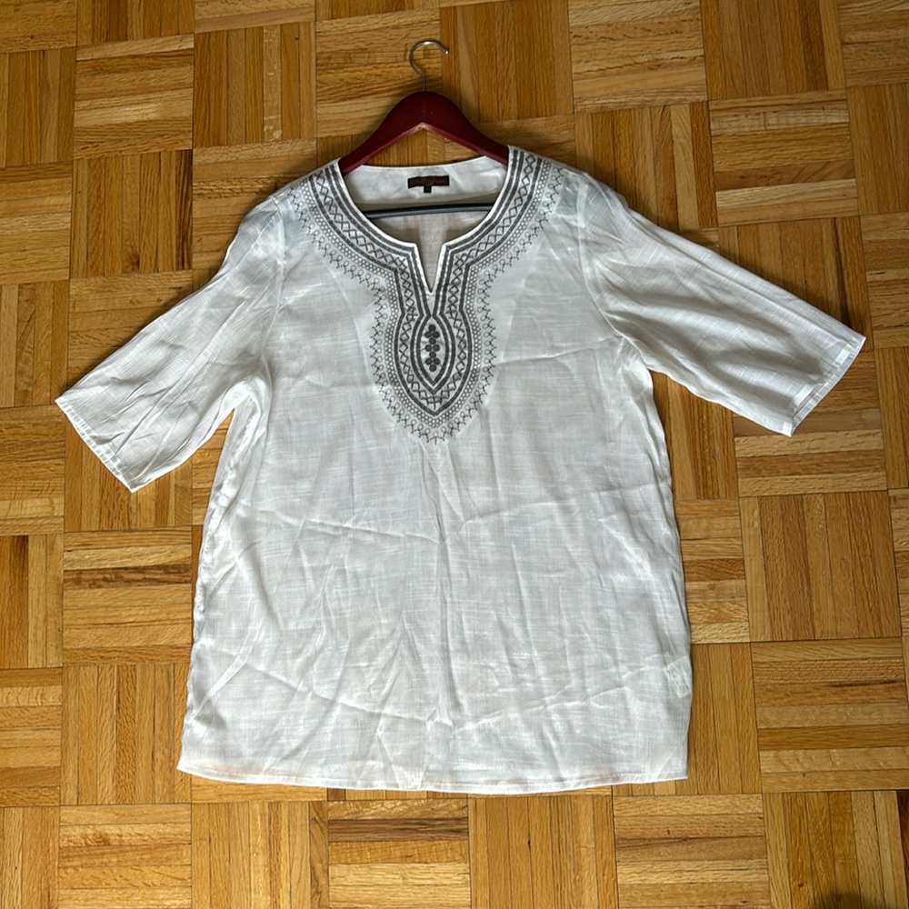 Embroidered White Blouse
